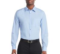 Van Heusen Men's Dress Shirt Regular Fit Poplin Solid, Cameo Blue, 15.5" Neck 36"-37" Sleeve