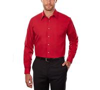 Van Heusen Men's Dress Shirt Regular Fit Poplin Solid, Flame, 44 cm Hals 91 cm-94 cm Ärmel