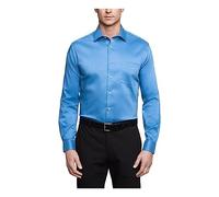 Van Heusen Men's Dress Shirt Regular Fit Ultra Wrinkle Free Flex Collar Stretch, Blue Frost, 16"-16.5" Neck 32"-33" Sleeve