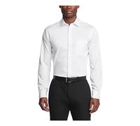 Van Heusen Men's Dress Shirt Regular Fit Ultra Wrinkle Free Flex Collar Stretch Solid, White, 16"-16.5" Neck 32"-33" Sleeve