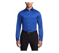 Van Heusen Men's Dress Shirt Slim Fit Flex Collar Stretch Solid, Royal Blue, 15" Neck 32"-33" Sleeve