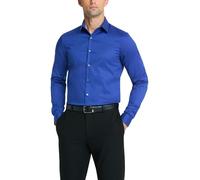 Van Heusen Men's Dress Shirt Slim Fit Flex Collar Stretch Solid, Royal Blue, 17.5" Neck 36"-37" Sleeve