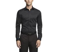 Van Heusen Men's Dress Shirt Slim Fit Ultra Wrinkle Free Flex Collar Stretch, Black, 16"-16.5" Neck 32"-33" Sleeve