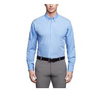 Van Heusen Men's Dress Shirts Regular Fit Silky Poplin Solid, Periwinkle, XXL