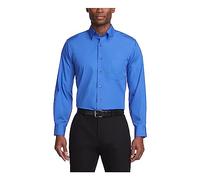 Van Heusen Men's Dress Shirts Regular Fit Silky Poplin Solid, Royal Blue, 17.5"-18" Neck 34"-35" Sleeve