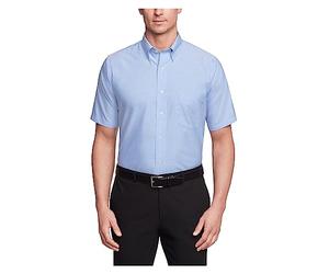Van Heusen Men's Dress Shirts Short Sleeve Oxford Solid Dress Shirts Short Sleeve Oxford Solid (Pack of 1)