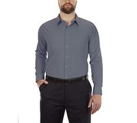 Van Heusen Men's Fit Dress Shirt Poplin Solid (Big and Tall), Grey, 18.5" Neck 32"-33" Sleeve