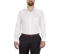 Van Heusen Men's Fit Dress Shirt Poplin Solid (Big and Tall), White, 20" Neck 34"-35" Sleeve