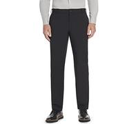 Van Heusen Men's Flex Flat Front Straight Fit Pant Casual, Black, 34W x 30L