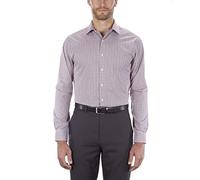 Van Heusen Men's Regular Fit Flex Collar Check Dress Shirt, Port, 14.5" Neck 32"-33" Sleeve