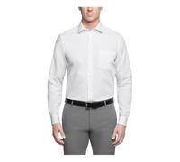 Van Heusen Men's Regular Fit Poplin Solid Spread Collar Dress Shirt, White, 16" Neck 32"-33" Sleeve
