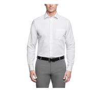 Van Heusen Men's Regular Fit Poplin Solid Spread Collar Dress Shirt, White, 17.5" Neck 34"-35" Sleeve