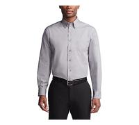 Van Heusen Men's Regular Fit Silky Poplin Solid Dress Shirt, Slate, M UK