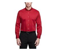 Van Heusen Men's Twill Dress Shirt, Scarlet, XXXL