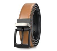 Van Heusen Mens Reversible Leather Belt, Black Brown Dress Belt for Casual, Golf, Work, Tan&black, One size
