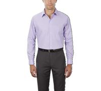 Van Heusen Men's Tall Fit Dress Shirts Poplin, Lavender, 22" Neck 37"-38" Sleeve