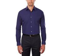 Van Heusen Men's Tall Fit Dress Shirts Poplin, Persian Blue, 18" Neck 35"-36" Sleeve