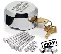 Maypole Heavy Duty Security Lock Suitable For Vans, Sheds & Garages Rust Resistant Chrome 2 kg, Silver