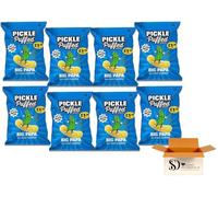 Van Holten’s Big Papa Dill Pickle Puffed Snacks - 8 x 50g Multipack - Zesty & Tangy Corn Puffs - Authentic US Style Pickle Flavour