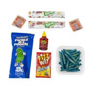 Van Holten's Chamoy Pickle Kit Challange including 2x Fruit Roll Ups, Chamoy Sauce, Toritilla Chips and Tajin