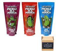 Van Holtens Pickle in A Pouch Assorted Pack ( Garlic Joe, Hot Mama, Big Papa ) - (Pack of 3)