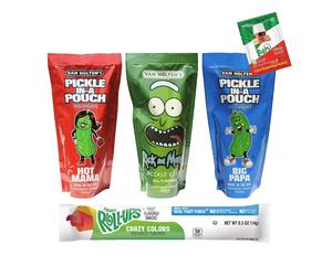 Van Holtens Pickle In A Pouch Assorted Pack Pickle Rick Hot Mama Big Papa