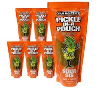 Van Holten's Sour Sis Pickle-In-A-Pouch, Tangy Dill Snack Pouch, 6 Pack