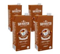 Van Houten Choc-o-Late Dark Chocolate Drink. 4 x 1 Litre. Liquid chocolate served hot or cold, 61% Cocoa