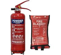 Van/Large Vehicle Fire Extinguisher Bundle - 2kg Powder Fire Extinguisher, Hi-Viz Waistcoat (M) & 1.0m x 1.0m Soft Case Fire Blanket