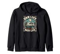 Van Life Best Life, Van Life UK Zip Hoodie