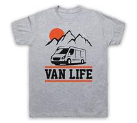 Van Life Camper Van Living Off Grid Mens T-Shirt, Light Grey, Medium