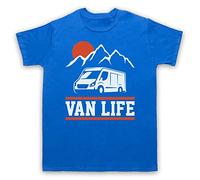 Van Life Camper Van Living Off Grid Mens T-Shirt, Royal Blue, 3XL