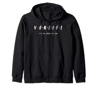 Van Life Clothing Retro Vintage Van Friends Parody Vanlife Zip Hoodie
