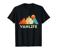 Van Life Vanlife Camper Camping Retro Vintage sunset T-Shirt