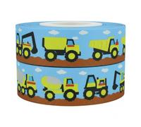 Van Lorry On Road 2m x 22mm Wide for Personalised Birthday Cake Decoration Ribbon & Decorating for Present Gift Wrap Bows Toppers Wrapping for Bags Box Balloon String Cards Art Craft