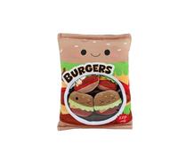 Van Manen Fluffy Menu Hamburger Zak with 4 Hamburgers Pluche 40 cm