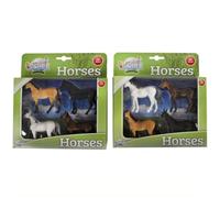 Horse Pony Farm - Set of 4 - Scale 1:32 - Kids Globe V050199 NEW
