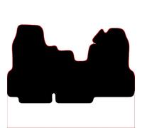 Van Mats for Ford Transit 2006-2010 Car Mats UK-Made Tailored Fit Carpet Floor Mats Full Coverage Compatible Accessory Red Trim