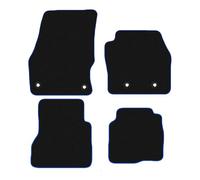 Van Mats for Ford Transit Connect Crew Cab SWB Van 2016-2022 Car Mats UK-Made Tailored Fit Carpet Floor Mats Full Coverage Compatible Accessory Blue Trim