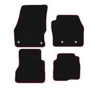 Van Mats for Ford Transit Connect Crew Cab SWB Van 2016-2022 Car Mats UK-Made Tailored Fit Carpet Floor Mats Full Coverage Compatible Accessory Red Trim