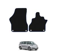 Van Mats for Volkswagen ID Buzz Van 2022 Car Mats UK-Made Tailored Fit Carpet Floor Mats Full Coverage Compatible Accessory Blue Trim