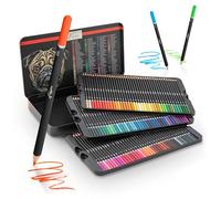 VAN NASSAU FINE ART Professional 120-Piece Colouring Pencils Set in a Tin Presentation Box, Wooden Pencils Drawing Set, Coloured Leads, for Children and Adults
