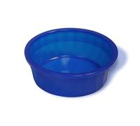 Van Ness Pets Crock Style Heavyweight Translucent Large Bowl, 52 OZ Food/Water Dish, Blue
