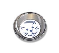 Van Ness Pets Whisker-Friendly Stainless Steel Cat Bowl, Wide Saucer Style Dish, 8 OZ