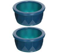 Van Ness Translucent Blue Small Pet Dish USA-Made 9.5-Ounce Capacity - 2 Pack