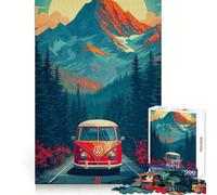 Van on The Beach Adult Jigsaw Puzzles 1000 Pieces Brain Agility Easy Enjoyment Secure Join Fine Xmas Gift (50x75cm)