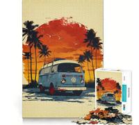 Van on The Beach Adult Jigsaw Puzzles1000 Pieces Brain Game Gift High Precision Die Cut Relaxing Indoor Group Activity (38x52cm)