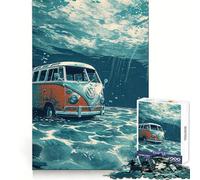 Van on The Beach Jigsaw Puzzles1000 Pieces Logic Practice Calm Distraction Clean Edges Festive Present (50x75cm)