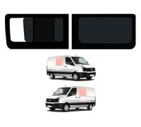 Van Opening Passenger + Fixed Driver Side Windows Designed for VW Crafter (2006-2017) - Camper Conversion Safety Tempered Privacy Glass Window