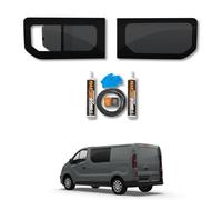 Van Opening Passenger + Fixed Driver Side Windows + Fixing Kit Designed for Fiat Talento (2016-2020) - Camper Conversion Safety Tempered Privacy Glass Window